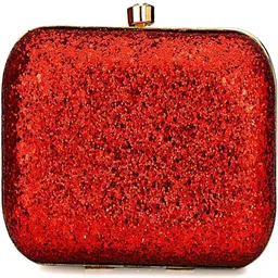 tooba handicraft Party Red Clutch-picture-28
