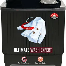 power guard 8.5 kg Semi Automatic Top Load Black-picture-18