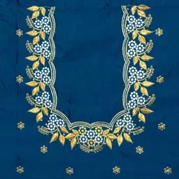 travoxa Unstitched Cotton Silk Blouse Material Embroidered-picture-32