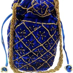 athizay Girls Blue, Blue Potli image 2