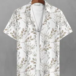 bullmer Men Regular Fit Printed Spread Collar Casual Shirt image 1