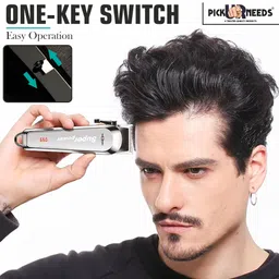 Pick Ur Needs Rechargeable Hair Clipper / Trimmer With LED Display 3 Hrs Backup Professional Shaver For Men image 5