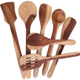 ss hndicraftsr Wooden Cooking Spoons Set of 7 Wooden Serving Spoon-picture-47