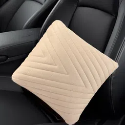 mockhe Beige Velvet Car Pillow Cushion for Renault image 3
