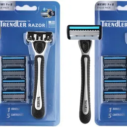 trendler 5 blade Shaving Razor for Men For safe shave & sensitive skin, Men (Pack of 2), Men-picture-18