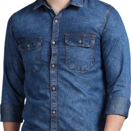 cazzba Men Regular Fit Solid Cut Away Collar Casual Shirt-picture-17