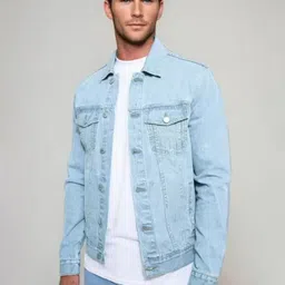 metronaut Full Sleeve Solid Men Denim Casual Jacket image 3