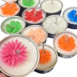 Tea light flower theme candle pack of 12 Candle-image-1