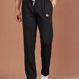 mack jonney Men Solid Black Track Pants image 3