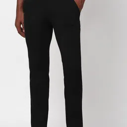 peter england Men Slim Fit Black Polyester Trousers-picture-23