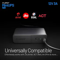 Cuzor PRO MiniUPS 4G Router 2.4 GHz 300 Mbps Wifi Speed Single Band Internal Antenna Both (Ethernet and ADSL) image 3