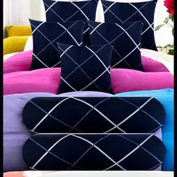 jayog enterprise Microfibre Bolster Pack of 7 Stripes 5 Cushion 2 Bolster-picture-18