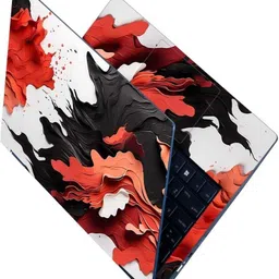 Flipkart SmartBuy Full Body Laptop Skin for Laptops Upto 15.6 Inch - Red Black Ink Art HD Sticker No Residue Removable Self Adhesive Vinyl Laptop Decal 15.6-picture-22