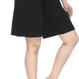 cupid Solid Women Black Regular Shorts image 5