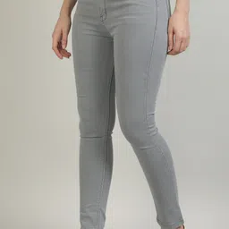 gold-d.a fashion Women Skinny High Rise Grey Jeans-picture-51