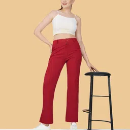 kronmenien Women Regular Fit Multicolor Lycra Blend Trousers image 5