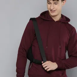 here&now Men Full Sleeve Solid Hooded Sweatshirt-picture-16