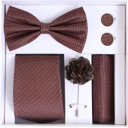 RANDOM STRIPE Satin Cufflink & Tie Pin Set image 1
