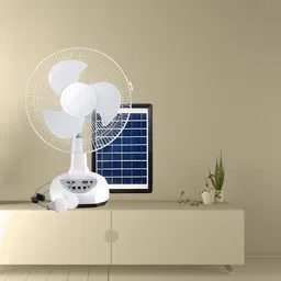 raptas Solar-Powered Fan with 5200mAh Rechargeable Battery – Cooling Anytime, Anywhere with 1 Year Warranty Table Fan image 3