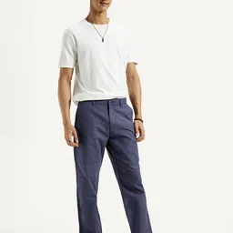 levi's Men Regular Fit Blue Cotton Blend Trousers-picture-20