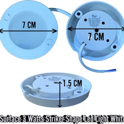 ap source Surface 3 Watt Striker Shape Led Light (BLUE) PACK OF 3 Ceiling Light Ceiling Lamp image 3