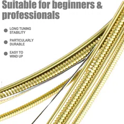 amg music Acoustic Acoustic Guitar String with Capo & Picks Guitar String Set of 6 Capo for Ukulele Guitar String image 3