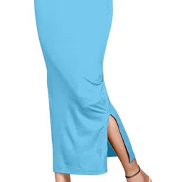 VDIHATA FASHION Sky Blue Stretchable Sari Shapewear Petticoat Slim Fitting Stylish Underskirt Lycra Blend Petticoat-image-20