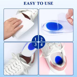 comfortinglives Silicone Gel Heel Cups for Arch & Heel Support (2 Pairs) Heel Support image 5