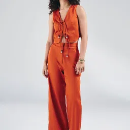 20Dresses Pure Cotton V-Neck Waistcoat With Trousers Co-Ords Set-image-0