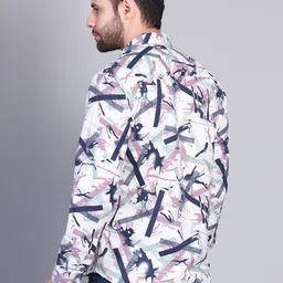 RARE CAMEL Men Abstract Printed Spread Collar Casual Shirt image 5