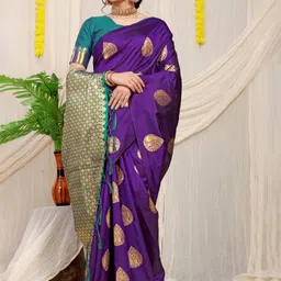 amirat Woven Design Zari Pure Silk Banarasi Saree-picture-21