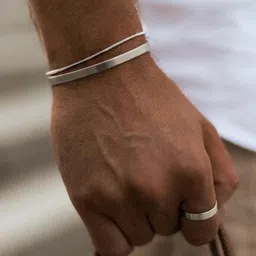 LITCHI Men Silver-Toned Stainless Steel Bracelet-picture-27