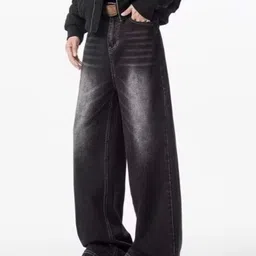 StyleCast Men Wide Leg Mid-Rise Light Fade Cotton Jeans image 2