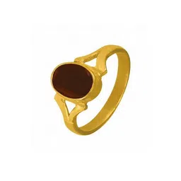 elitemart Gold-Plated Alloy Garnet Finger Ring-image-5
