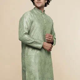 MAAHI FABS Men Geometric Printed Thread Work Kurta image 3