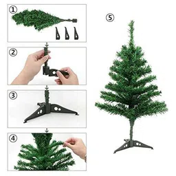 CraftVatika Green & Black Lightweight Reusable Christmas Tree With Foldable Stand image 2