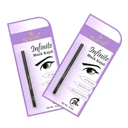 SUAVIS Set Of 2 Infinite 24 Hr Long Lasting Waterproof Kajal - 0.35 g Each - Black image 4