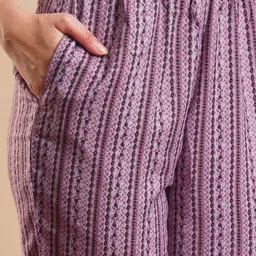 GoSriKi Abstract Printed Round Neck Anarkali Kurta With Trousers image 3