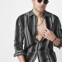 VASTRADO Men Classic Slim Fit Multi Stripes Opaque Striped Casual Shirt-picture-46