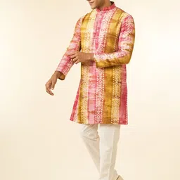 Diwas by Manyavar Men Ethnic Motifs Printed Kurta with Pyjamas image 3