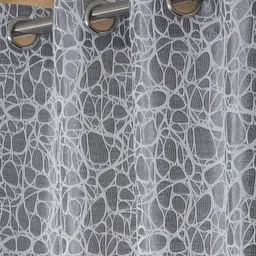 HOSTA HOMES Grey & White Geometric Window Curtain image 2