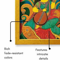 Sassyco Multicoloured & Blue MDF Religious Wall Paintings image 4