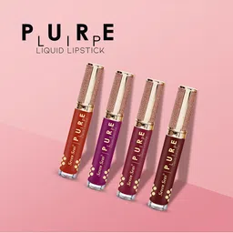 Seven Seas Pure Highly Pigmented, Long Lasting & Smudge proof Liquid Lipstick- Rose 2- 7ml image 3