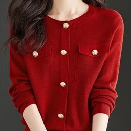 StyleCast Women Solid Long Sleeves Round Neck Cardigan Sweaters-picture-26