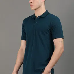 SHOWKEY Men Polo Collar T-shirt image 2
