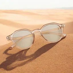 Ted Smith Unisex Round Sunglasses with Polarised and UV Protected Lens HERBIE_BRN-BROWN image 1