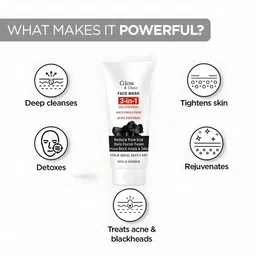 Elecsera Glow & Clean Face Wash With Charcoal & Tea Tree - 100 ml image 3