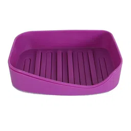 Kuber Industries Purple Solid Plastic Soap Dish image 2