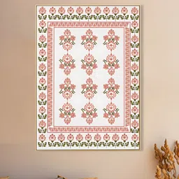 nestroots White & Pink 1 Piece Canvas Floral and Botanical Wall Paintings-image-63