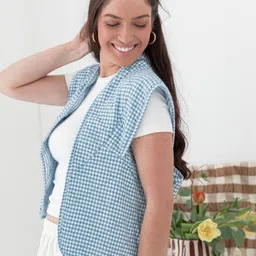 StyleCast Checked Open Front Jacket-picture-40